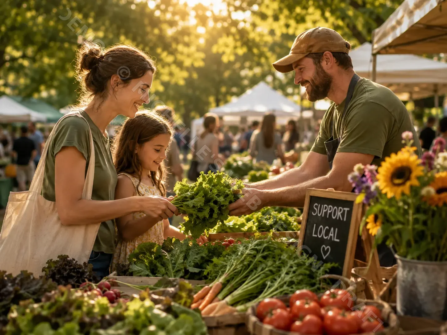 Local farmers at Harvest & Hearth market