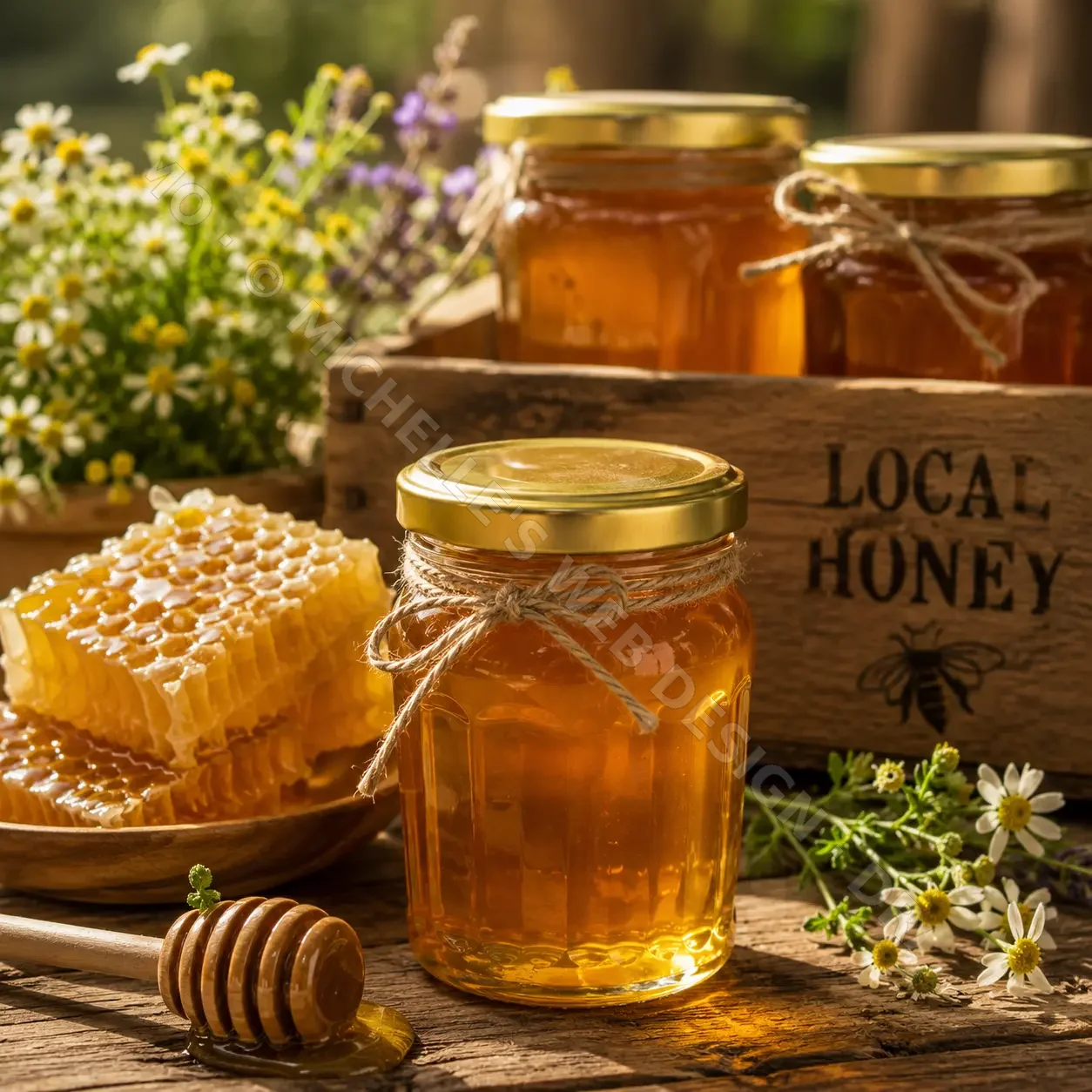 Local honey jars